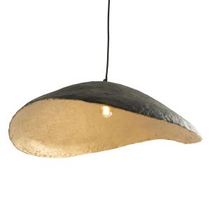 Lámpara de techo de papel y hilo negro D71 cm