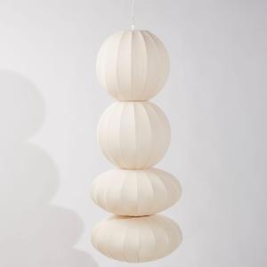 Lámpara de techo de poliéster reciclado color crema