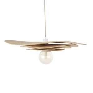 Lámpara de techo de rafia con 4 niveles y globo de vidrio a…