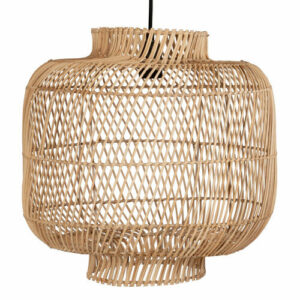 Lámpara de techo de ratán trenzado