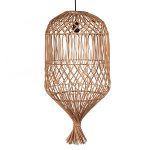 Lámpara de techo de ratán trenzado