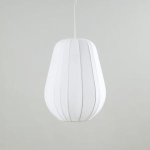 Lámpara de techo de tela blanca