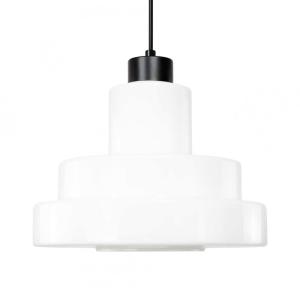 Lámpara de techo de vidrio y metal Blanco