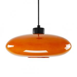 Lámpara de techo de vidrio y metal Naranja