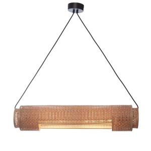 Lámpara de techo en bambú cilíndrico natural 85cm