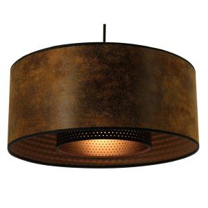 Lámpara de techo en cuero metal marrón diámetro 38cm