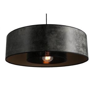 Lámpara de techo en cuero pvc gris antracita diámetro 58cm