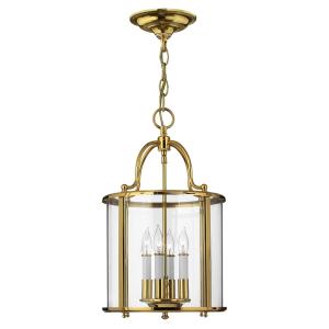 Lámpara de techo en dorado y cristal transparente estilo cl…
