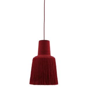 Lámpara de techo en hilo textil rojo diámetro 18cm