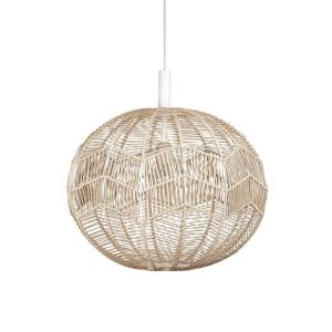 Lámpara de techo en madera ratán natural diám:45cm