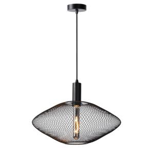 Lámpara de techo en metal negro diám:45cm