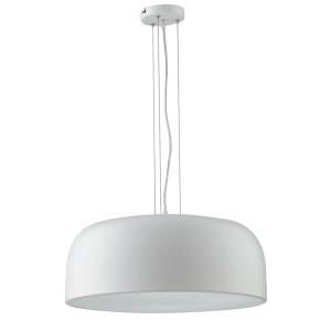 Lámpara de techo en metal y acrílico blanco 120x52 cm.