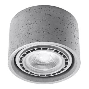 Lámpara de techo gris concreto  alt. 9 cm