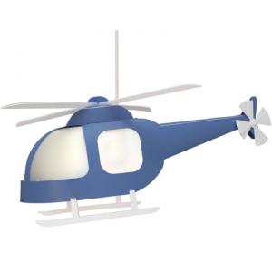 Lámpara de techo helicóptero en polipropileno azul 23cm