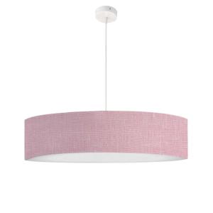 Lámpara de techo impreso efecto lino rosa