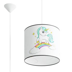 Lámpara de techo infantil unicornio y arcoiris multicoloes…