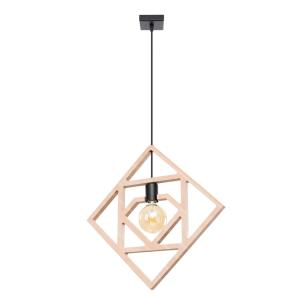 Lámpara de techo madera natural/negro madera