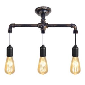 Lámpara de techo metal Alt.14cm negro ;Pantalla:   blanco