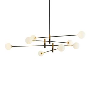 Lámpara de techo metal y vidrio  140 cm