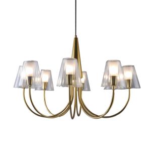 Lámpara de techo metal y vidrio  76 cm