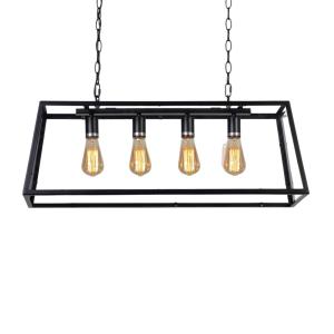 Lámpara de techo metal y vidrio  78 cm