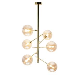 Lámpara de techo metal y vidrio  81 cm