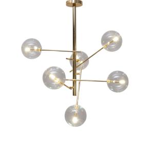 Lámpara de techo metal y vidrio  84 cm