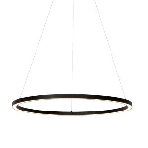 Lámpara de techo negra con led regulable 80 cm
