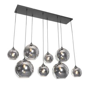 Lámpara de techo negra cristal ahumado 8 wifi g95