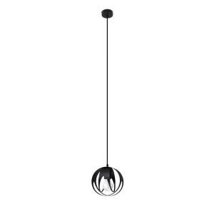 Lámpara de techo negro acero  alt. 125 cm
