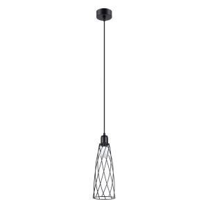 Lámpara de techo negro acero  alt. 139 cm