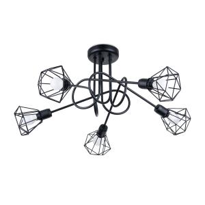 Lámpara de techo negro acero  alt. 29 cm