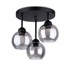 Lámpara de techo negro acero  alt. 35 cm