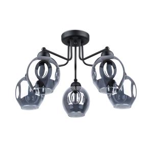 Lámpara de techo negro acero  alt. 36 cm