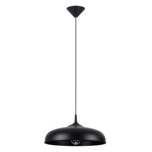Lámpara de techo negro acero alt. 74
