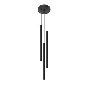 Lámpara de techo negro acero  alt. 90 cm