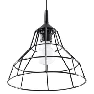 Lámpara de techo negro acero  alt. 95 cm
