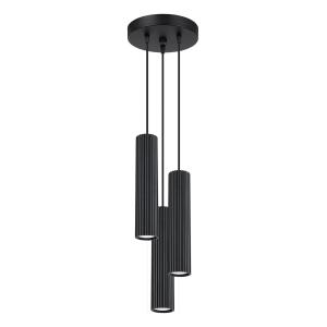 Lámpara de techo negro aluminio alt.  20 cm