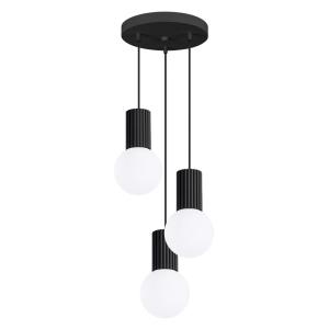 Lámpara de techo negro aluminio/vidrio