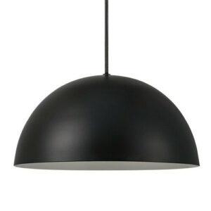 Lámpara de techo negro forma de cúpula Ø 30 cm y altura aju…