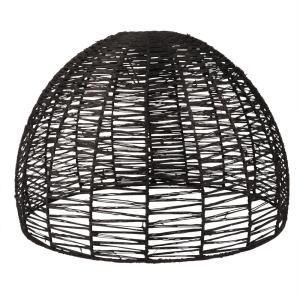 Lámpara de techo no electrificada de mimbre negro D.50