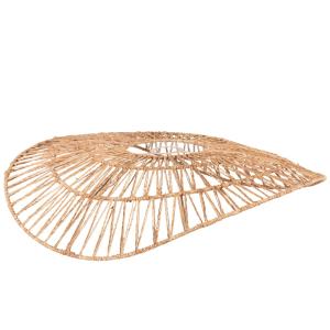 Lámpara de techo no electrificada de yute trenzado calado b…