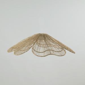 Lámpara de techo no electrificada en forma de flor, de yute