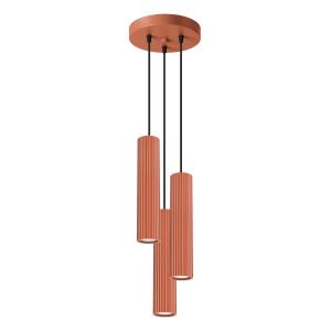 Lámpara de techo ocre rojo aluminio alt.  20 cm