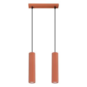 Lámpara de techo ocre rojo aluminio alt.  30 cm