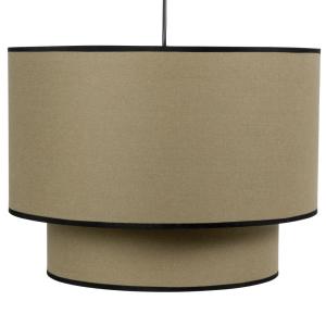 Lámpara de techo tambor doble verde caqui y bordes negros