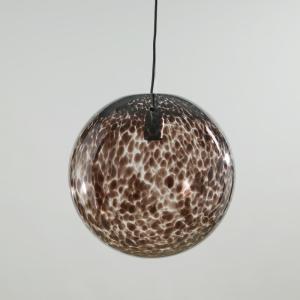 Lámpara de techo tipo bola de vidrio moteado marrón y negro…
