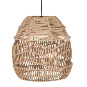 Lámpara de techo trenzada en beige y marrón Alt.31