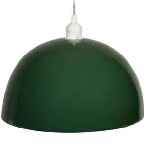 Lámpara de techo verde de bambú y cristal D.33