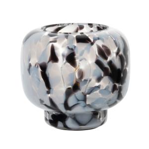 Lámpara decorativa de vidrio moteado blanco y negro